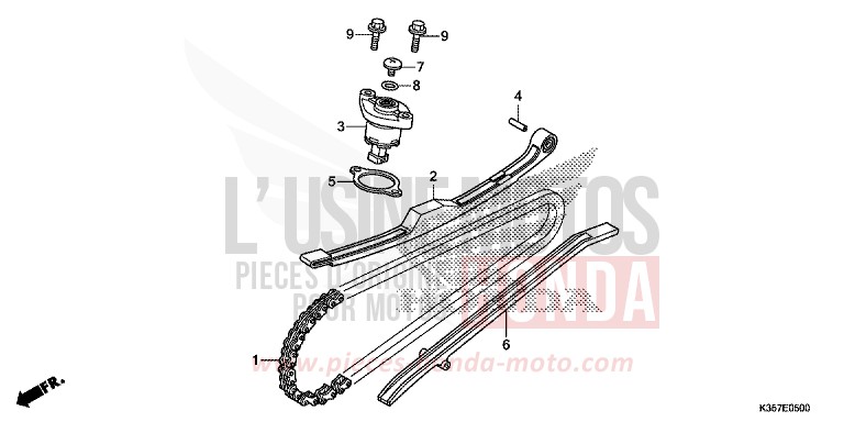 CAM CHAIN/TENSIONER for PCX 125 PEARL NIGHTSTAR BLACK (NHA84) from 2015